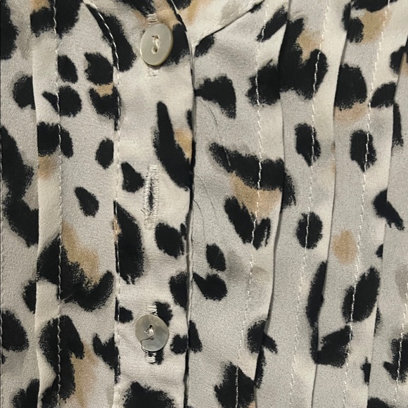 Cato Black and White Animal Print Blouse - Picture 3 of 4